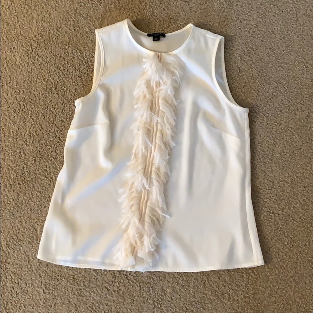 Ann Taylor Sleeveless Fringe Blouse